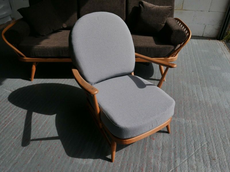 Ercol 203 Seat & Back cushions only in a Mid Grey Stitch similar to Camira