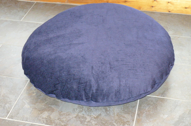 Massive Round Floor Cushion 34in         Navy Blue Chenille