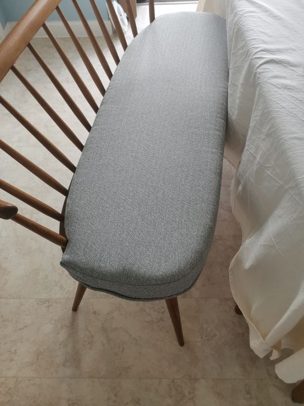 Ercol 349 Love Seat Cushion in Ross Fabrics with bottom piping