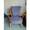 ercol 364 Seat and Back Cushions in Mid Grey with Piping