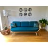 Ercol 355 Studio Couch Venus Petrol Mattress & Backs Cushions and Covers