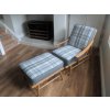 Ercol 443 Footstool Cushion and Cover Porter and Stone Dove Grey with piping