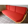 Ercol 355 Studio Couch Red Wool Complete set of Cushions and Covers