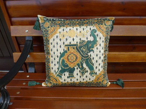 Green Elephant Scatter Cushion