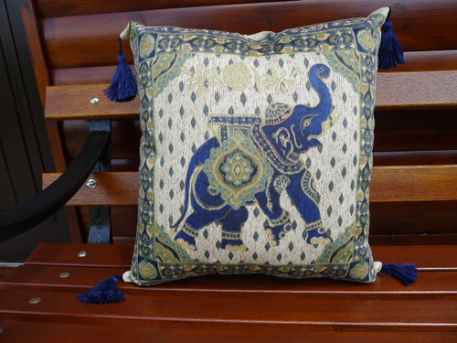 Blue Elephant Scatter Cushion