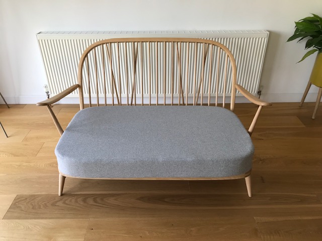 Ercol 203 2 Seater Seat Cushion in Light Grey Stitch fro Camira