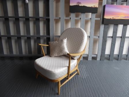 Ercol 203 Seat and Back Cushion in Elegant Cream Wool