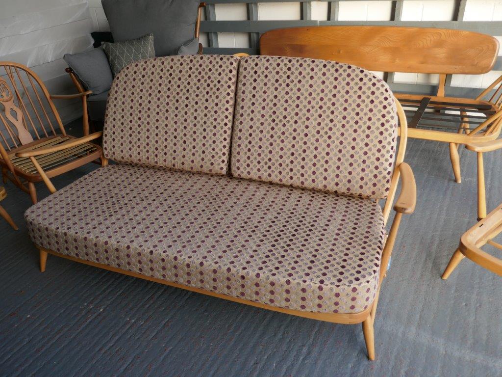 Ercol 203 2 Seater Settee Seat and Back Cushions in Porter and Stone Balmoral Ruby