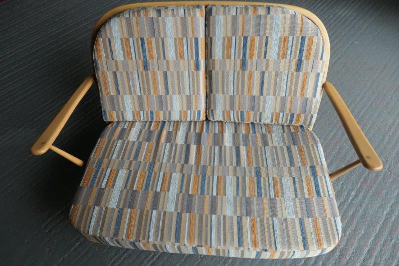 Going out soon. Ercol 203 2 seater in our own Blue Beige, Rectangular Maze