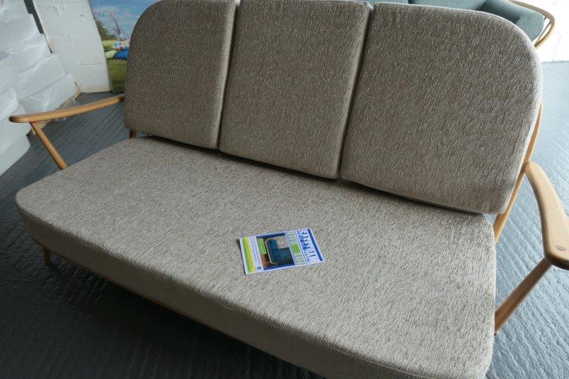 Ercol 203 3 Seater Mattress and 3 Back Cushions in Mid French Beige