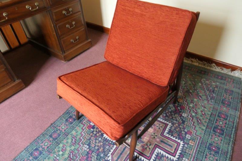 Ercol 427 Seat and Back Cushions in Ross Fabrics Canterbury Terracotta