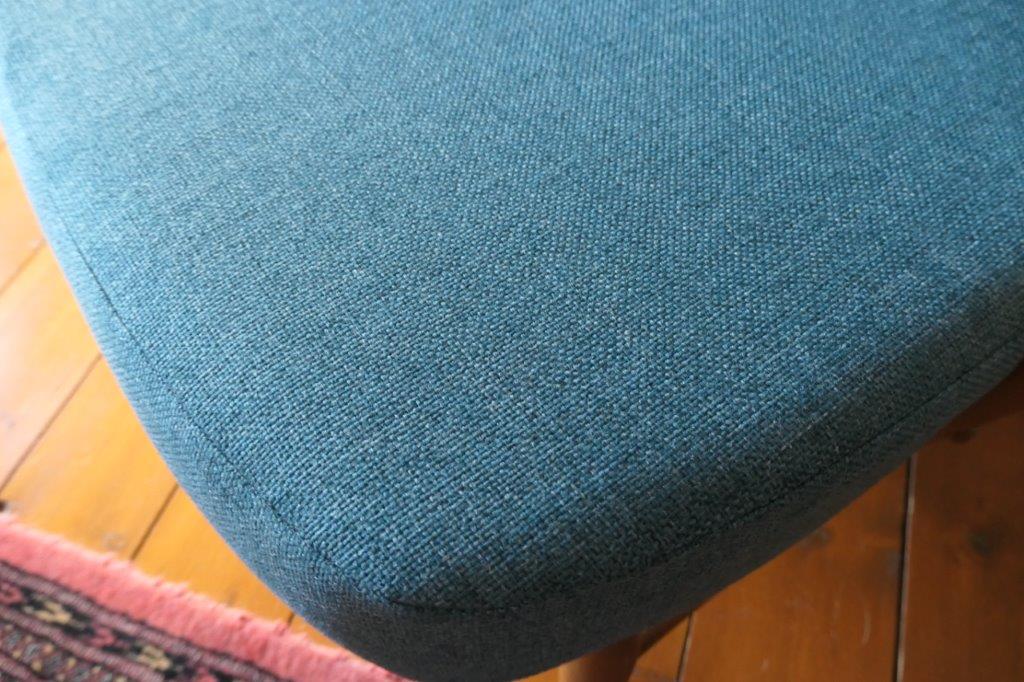 This is a new fabric, our Turkis Teal. Goes well on Ercol furniture