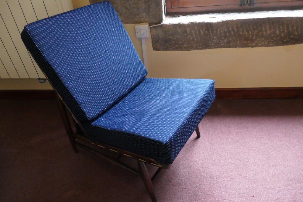 Ercol 427 Seat and Back Cushions 92% Wool Queen's Navy with Press Studs