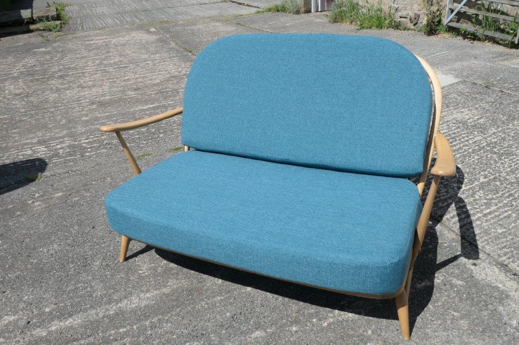 Ercol 203 2 seater settee, customer choice of one cushion back