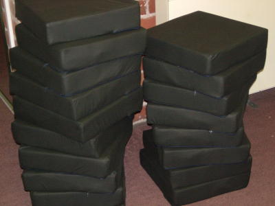 These were some of the cushions for The National. We also sent two or three lots to The Millenium Centre, Cardiff.