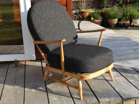 Ercol 203 Seat and Back Cushion in Charcoal Grey Stitch from Camira