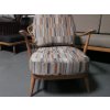 Ercol 203 Seat and Back Cushion in  Beige/Blue Rectangle Maze Weave