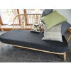 Ercol 203/252 3 Seater Mattress Cushion in Charcoal Grey Stitch and Back Cushions in Mid Grey