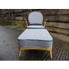 Ercol 203 Seat and Back Cushion Mid Grey with contrasting Black Piping