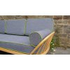 Ercol 355 Studio Couch Anderton Grey with Lime piping  Complete set of Cushions and Covers with bolsters