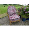 Ercol 203 Seat and Back Cushion in Flora and Fauna  with grey piping