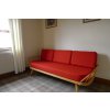 Ercol 355 Studio Couch Red Wool Complete set of Cushions and Covers