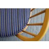 Ercol 355 Studio Couch Blue Grey bold stripes 92% wool