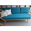 Ercol 355 Studio Couch 100% wool Teal Complete set of Cushions 
