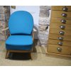 Ercol 203 Seat and Back Cushion in 100% Teal wool fabric.      