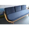 Ercol 355 Studio Couch Ross Fabrics Pimlico Denim with bolsters & piping