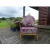 Ercol 203 Seat and Back Cushion in Flora and Fauna  with grey piping