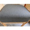 New Charcoal Herringbone Fabric on cane chair