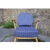 Ercol 203 Seat and Back Cushion in  Navy Thick Stripes