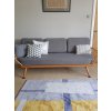 Ercol daybed in a special grey with piping