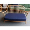 Ercol 203 2 Seater Settee Seat and Back Cushions in Navy Blue with Subdued Dots