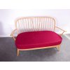 Ercol 334 2 Seater Seat Only  Ross Fabrics Pimlico Blush & piping in Dundee Herringbone Rose