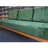 Ercol 355 Studio Couch Dark Green Crushed Velvet Complete set of Cushions and Covers