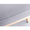 Ercol 355 Studio Couch Grey 92%  Wool with piping in light grey