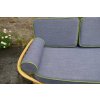 Ercol 355 Studio Couch Anderton Grey with Lime piping  Complete set of Cushions and Covers with bolsters