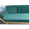 Ercol 355 Studio Couch in Ross Fabrics Pimlico Petrol with bolsters