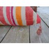 Kassita 36 x 36 inch Floor Cushion in Shades of Red/Pink/Beige