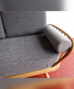 Pair of Bolsters for Ercol 355 Studio Couch Light Grey Stitch