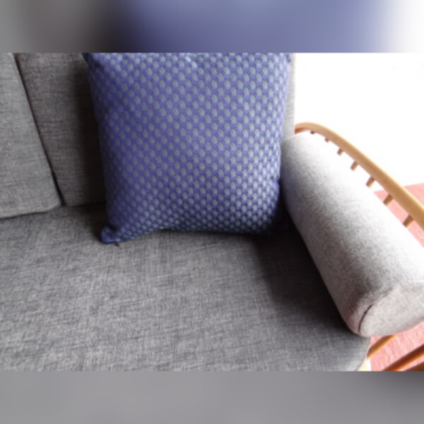 Pair of Bolsters for Ercol 355 Studio Couch Light Grey Stitch - Image 3