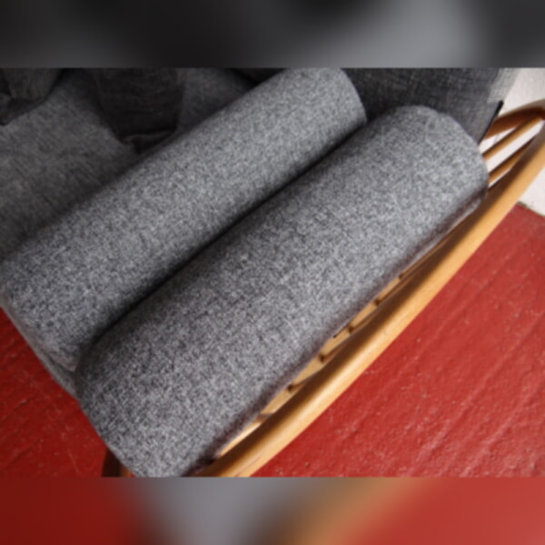 Pair of Bolsters for Ercol 355 Studio Couch Mid Grey Stitch - Image 4