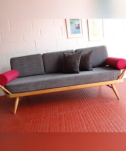 Pair of Bolsters for Ercol 355 Studio Couch Red Tight Weave