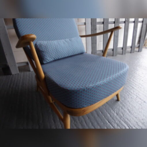 Ercol 203 Seat & Back Cushion in Nouveau Verona Blue - Image 3