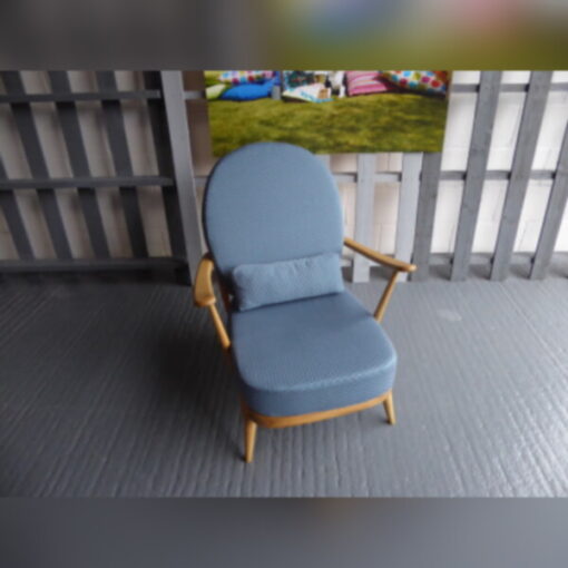 Ercol 203 Seat & Back Cushion in Nouveau Verona Blue - Image 5