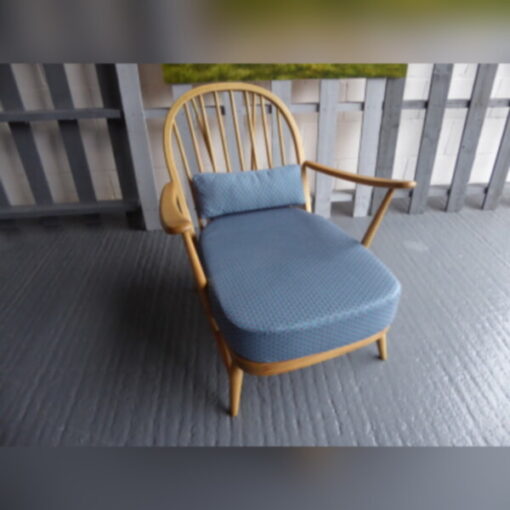 Ercol 203 Seat & Back Cushion in Nouveau Verona Blue - Image 6
