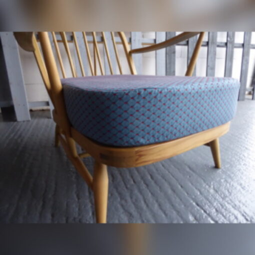 Ercol 203 Seat & Back Cushion in Nouveau Verona Blue - Image 9