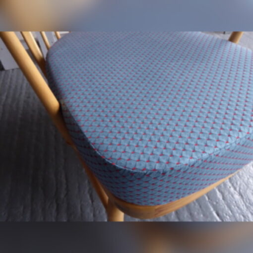 Ercol 203 Seat & Back Cushion in Nouveau Verona Blue - Image 10